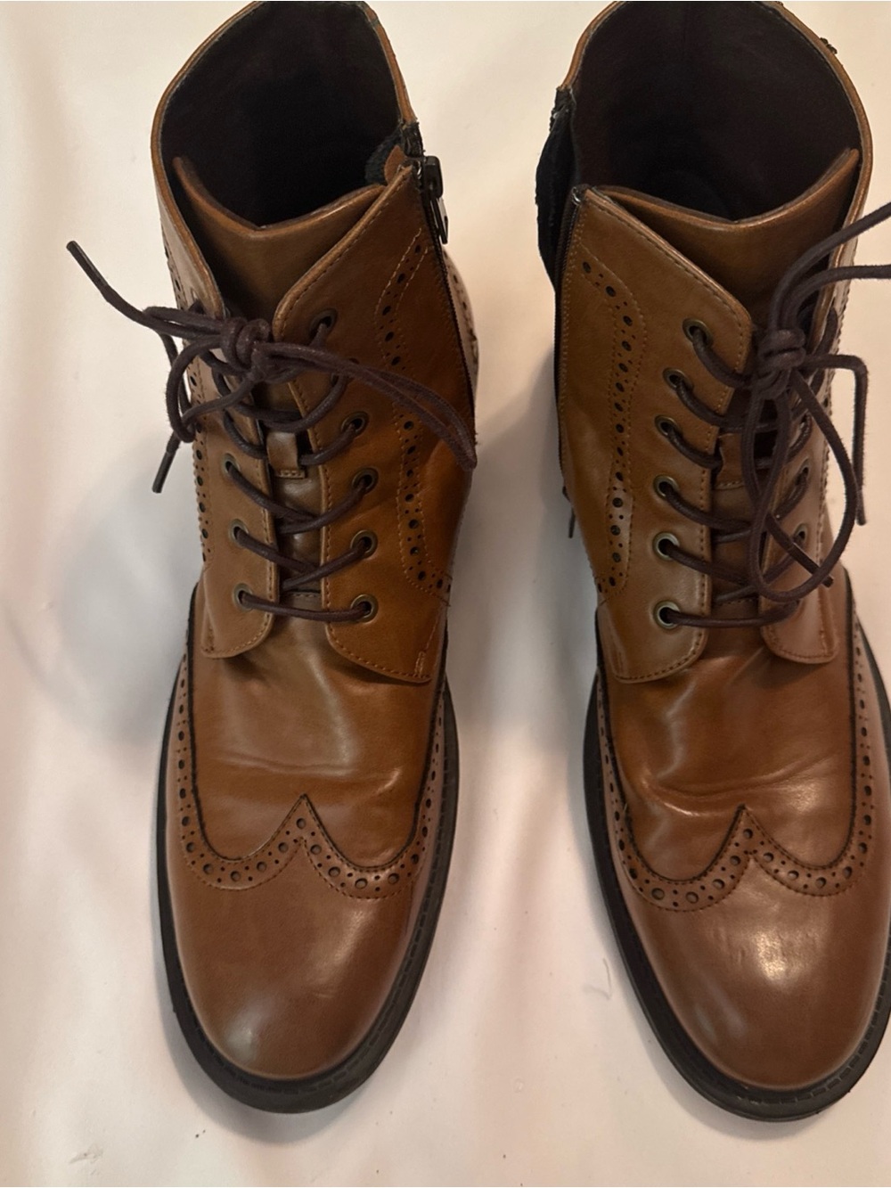 Unlisted by Kenneth Cole Brown Leather Chukka Wingtip Boots